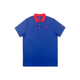 Large quantity customized short-sleeved Polo shirt, blue short-sleeved Polo shirt, embroidered LOGO, 96% cotton, 4% stretch frame, contrast collar P1598 Large quantity customized short-sleeved Polo shirt, blue short-sleeved Polo shirt, embroidered LOGO, 96% cotton, 4% stretch frame, contrast collar P1598